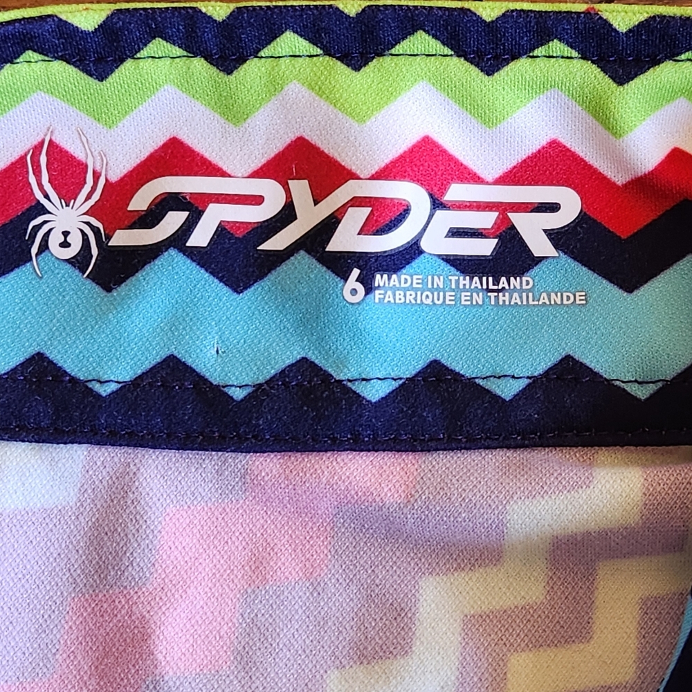 Spyder Colorful Zigzag Patterned ¼ Zip Pullover S… - image 8